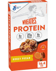 Wheaties Protein Breakfast Cereal Honey Pecan 21g Protein Breakfast of Champions 164 oz