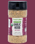 FreshJax Organic Spices Salt-Free Garlic Herb Seasoning Large Bottle - 6.0 oz