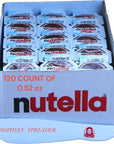 Nutella Hazelnut Spread with Cocoa for Breakfast Mini Cups 052 Oz Pack of 120 Bundle with a Sophley Sandwich Spreader