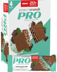 Power Crunch PRO Protein Wafer Bars High Protein Snacks with Delicious Taste Chocolate Mint 20 Ounce 4 Count