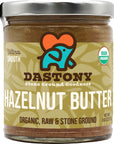 Dastony Organic Raw Hazelnut Butter 8 oz  Only One Ingredient  Vegan Paleo and Keto Friendly Non GMO Glutenfree  Pack of 1