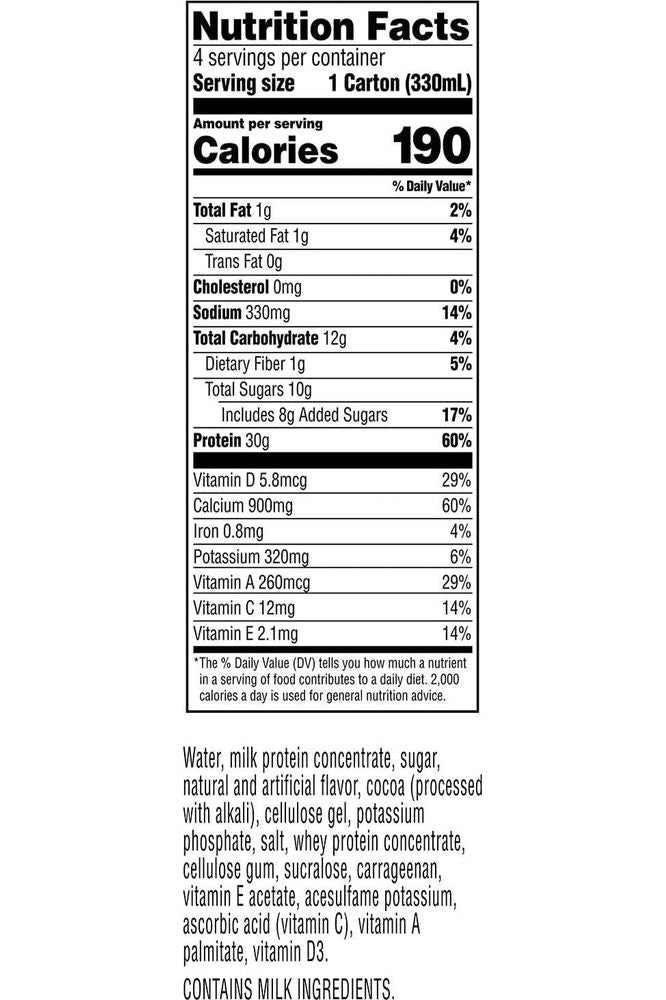 Gatorade Super Shake - Chocolate, 30g Protein - 11.16 fl oz Carton