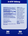 Natrol 5-HTP 100mg, Drug-Free Dietary Supplement Helps Support Balanced Mood, 30 Mixed Berry-Flavored Fast Dissolve Tablets, 15-30 Day Supply