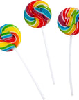 Circus Rainbow Lollipops Individually Wrapped Bursting with Fruity Flavor Great Swirl Lollipops for Kids Birthday Parties Party Favor Candy and Cake Toppers By 4YoreElves Pack of 24