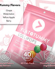 Flat Tummy Lollipops Pack of 30  Crush Cravings and Avoid Unwanted Calories  Apple Grape Watermelon  Berry  Delicious Low Calorie Diet Candy  Clinically Proven Ingredient