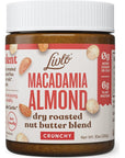 Livlo Macadamia Almond Nut Butter - Clean Keto Nut Butter with No Added Sugar or Oils - 6g Plant Protein - Dry Roasted, Low Carb & Paleo Friendly - Crunchy, 10 oz.