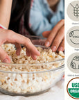 Be Still Farms White Organic Popcorn Kernels 48lb  Hulless Uncooked Corn Bulk Ideal for Popping  Healthy Microwave Snacks Great for Movie Night  USA Grown  USDA Certified  NonGMO  Vegan