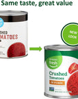 Amazon Fresh Crushed Canned Tomatoes in Purée 28 Oz Previously Happy Belly Packaging May Vary