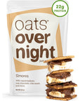 Oats Overnight Smores  Overnight Oats with 22g Protein High Fiber Breakfast Protein Shake  Gluten Free Oatmeal Non GMO High Protein Oatmeal 28 oz per meal 8 Pack