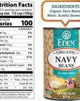 Eden Organic Navy BeansWhite Beans 15 oz Can 12Pack No Salt NonGMO Gluten Free Vegan Kosher US Grown Heat and Serve Macrobiotic Boston Bean