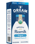 Rice Dream Organic Rice Milk Drink Enriched Original Calcium  Vitamin D Vegan Dairy Alternative Lactose Free Shelf Stable 32oz Pack of 12