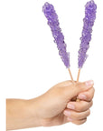 Candy Envy  Lavender Rock Candy Sugar Sticks  Tutti Frutti Flavored  12 Indiv Wrapped