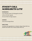 Finest Call Premium Margarita LITE Drink Mix 1 Liter Bottle 338 Fl Oz Pack of 6