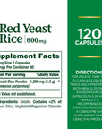 Nature's Bounty Red Yeast Rice Pills and Herbal Health Supplement, Dietary Additive, 600mg, 120 Capsules