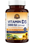 VITALITOWN Vitamin D3 5000 IU (125 mcg), Supports Bone, Immune, Teeth, Muscle & Nerve Health, High Potency Natural Form D3 in Easy-to-Swallow Vegetarian Softgels, Non-GMO No Dairy & Gluten 360ct