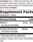 Nature's Way Premium Blend Cranberry, Urinary Tract Health Support* Supplement with Vitamin C, 60 Tablets