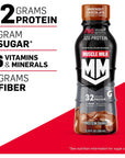 Muscle Milk Pro Advanced Nutrition Protein Shake, Knockout Chocolate, 11.16 Fl Oz (Pack of 12), 32g Protein, 1g Sugar, 16 Vitamins & Minerals, 5g Fiber, Workout Recovery, Energizing Snack, Packaging May Vary