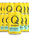 Q Mixers Elderflower Tonic Water Premium Cocktail Mixer Made with Real Ingredients 75oz Can  15 PACK