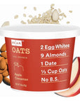 RX A.M. Oats Oatmeal Cups, 12g Protein, Gluten Free Snacks, Apple Cinnamon (12 Cups)