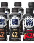 World Group Packing Solutions Fairlife Core Power Elite 42g High Protein Milk Shakes Variety 6 Pack  Vanilla Chocolate Strawberry  Ready to Drink for Workout Recovery 14 Fl Oz