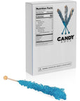 Candy Envy  Blue Rock Candy Sugar Sticks  Blue Raspberry Flavored  12 Indiv Wrapped