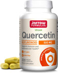 Jarrow Formulas Quercetin 500 mg - Bioflavonoid - Quercetin Dietary Supplement - 200 Servings (Veggie Caps) - Supports Healthy Cellular Function, Cardiovascular Health, Immune Health & Response