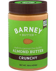 Barney Butter Almond Butter, Crunchy, 16 Ounce Jar, Skin-Free Almonds, No Stir, Non-GMO, Gluten Free, Keto, Paleo, Vegan