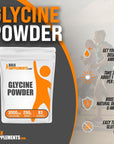 BULKSUPPLEMENTS.COM Glycine Powder - L-Glycine Powder, Glycine Supplements, Glycine 3000mg - Glycine Amino Acid, Pure & Gluten Free - 3000mg per Serving, 250g (8.8 oz)