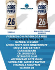 Fairlife Core Power 26g Protein Milk Shakes Variety Pack Vanilla and Chocolate Flavor Ready To Drink for Workout Recovery 14oz Pack of 12 By World Group Packing Solutions