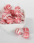 Jumbo Peppermint Balls  3 Pounds  Bulk Mint Hard Candy  Red and White Candy  Bulk Individually Wrapped Mints