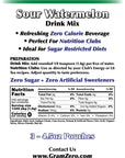 GramZero Sour Watermelon Zero Calorie Sugar Free Drink Mix Great For Nutrition Club Loaded Tea Stevia Sweetened