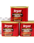 Bryan Luncheon Meat Canned 12 Oz 340g 3 Pack Bundled with a JFS exclusive recipe card