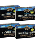 Generic Wild Caught Mackerel Private Selection Fillets Fish in Extra Virgin Olive Oil 44oz Pack of 4