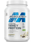 Grass Fed Whey Protein MuscleTech Grass Fed Whey Protein Powder Protein Powder for Muscle Gain Growth Hormone Free, Non-GMO, Gluten Free 20g Protein + 4.3g BCAA Deluxe Vanilla, 1.8 lbs