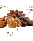 Organic Dried Fruit Mix Dates Apricots Figs  Vegan Kosher Gluten Free No Added Sugar  Healthy Natural Snacks  8oz 2pack