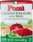 Pomì Crushed Tomatoes with Basil  Creamy Velvety Italian Tomato Sauce with a Touch of Salt No Additives or Preservatives Tomato Crushed  Made from 100 Fresh Italian Tomatoes  138oz Pack of 12