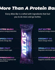 Atlas Protein Bar 20g Protein 1g Sugar Clean Ingredients Gluten Free Space 12 Count Pack of 1