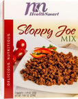 HealthSmart High Protein Sloppy Joe Mix 15g Protein Low Calorie Low Carb Low Fat No Gluten Ingredients Vegetarian Keto Diet Friendly Ideal Protein Compatible Quick  Easy Meal 7 Count Box