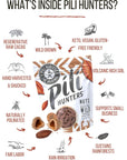 Pili Hunters  Wild Sprouted Pili Nuts Raw Cacao 4 oz Bag Vegan Snack for Low Carb Energy Gluten Free Superfood As Seen on Shark Tank