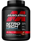 Whey Protein Powder | MuscleTech Nitro-Tech Whey Protein Isolate & Peptides | Milk Chocolate, 4 Pound (Pack of 1), 40 Servings