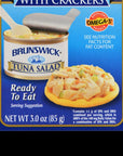 Brunswick Tuna Salad Kits with Crackers  PreMixed  Multi 3 Pack  Ready to Eat