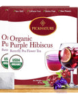 PICKNATURE Purple Hibiscus Butterfly Pea Flower Tea Bag Leaf Freshly Picked from Thailand  60 tea bags VALUE PACK 200 Cups  Herbal Tea Gifts  USDA Organic