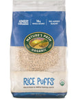 Nature's Path Organic Rice Puffs Cereal, Earth Friendly Package, Non-GMO, 16g Whole Grains, No Added Sugar, 6 Oz, Pack of 12