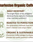 Charleston Coffee Roasters  Specialty Organic Ground Coffee  Hand Picked Premium Slow Roast Charleston Organic Medium Roast 28oz