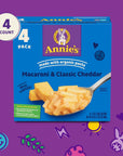 Annies Macaroni and Cheese Dinner Classic Mild Cheddar 4ct 24 oz