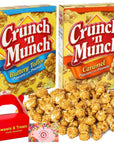 Crunch N Munch Popcorn Snacks  Buttery Toffee  Caramel Flavors with Peanuts  Delicious Sweet N Salty  Movies School Office Birthday Holiday Party Gift  Plus Muchai Treat Box 2 Boxes