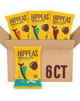 Hippeas Chickpea Puffs Variety Pack Vegan White Cheddar Nacho BBQ 4 Ounce Pack of 6 4g Protein 3g Fiber Vegan GlutenFree Crunchy Plant Protein Snacks