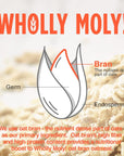 Wholly Moly Oat Bran Instant Oatmeal Flavored Individual Packets High Fiber All Natural No Artifical Flavors or Colors LowNo Added Sugar  Hazelnut  Black Sesame 6 Packets