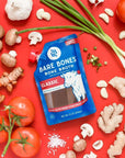 Beef Bone Broth by Bare Bones - Grass-fed, Organic, Beef Bone Broth, Protein-rich, 1 Pound (Pack of 6)