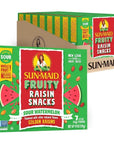 Sun-Maid Sour Watermelon Fruity Raisin Snacks - (56 Pack) 0.7 oz Pouches - Sour Watermelon Raisins - Dried Fruit Snack for Lunches and Snacks